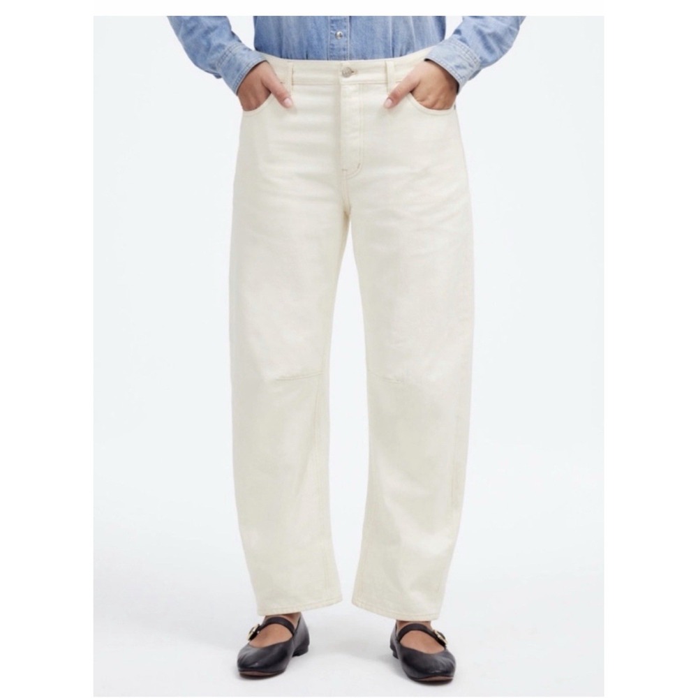 Madewell Petite The Darted Barrel-Leg Jean in vintage canvas Size 27P